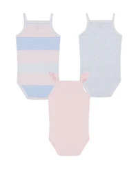 Tommy Hilfiger Baby Girls 3-Pack Pastel Patterns Tank Bodysuits