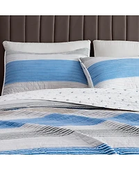 Linery & Co. Striped Microfiber Quilt Set With Shams