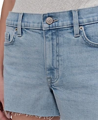 Dkny Jeans Women's Mid-Rise Split-Side Denim Shorts
