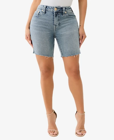True Religion Women's Riley Big T Bermuda Shorts
