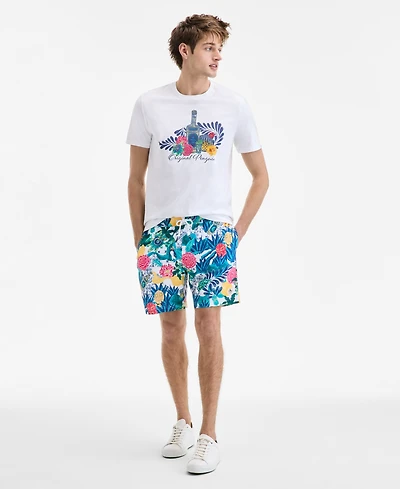 Original Penguin Men's Floral Swim Trunks