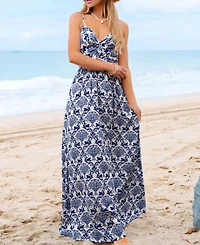 Cupshe Women's Summer Serenade Ornate Maxi Beach Dress