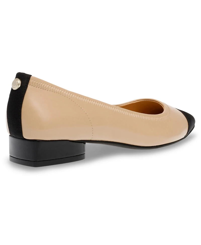 Anne Klein Women's Carlie Almond Toe Ballet Flats