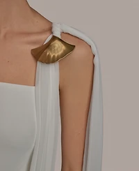 Donna Karan New York Women's Straight-Neck Chiffon-Sash Gown