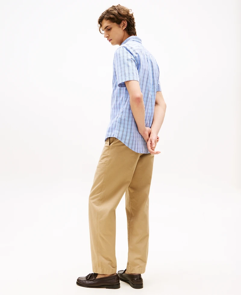 Tommy Hilfiger Men's Americana Tailored Relaxed-Fit Check Button-Down Shirt