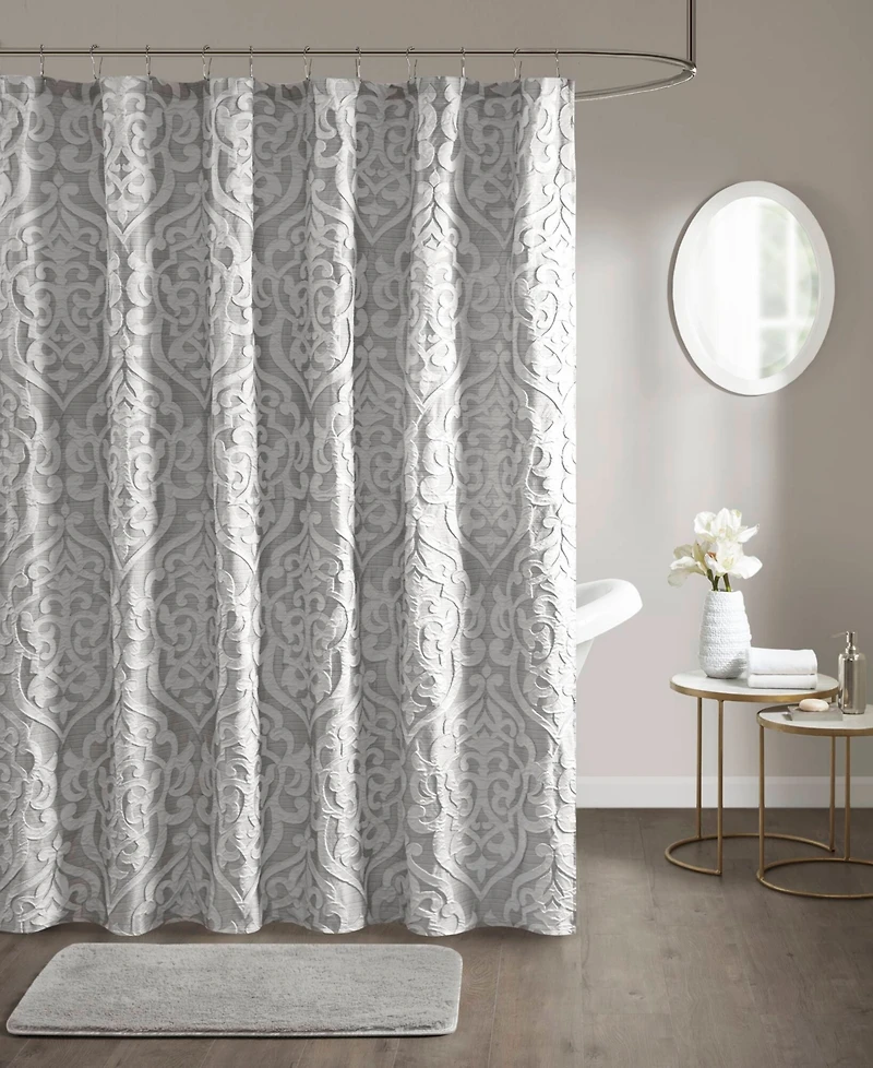 Madison Park Odette Jacquard Shower Curtain, 72" x