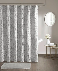 Madison Park Odette Jacquard Shower Curtain, 72" x