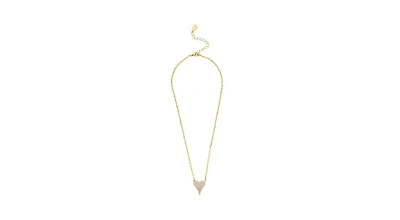 Rivka Friedman 18K Gold Clad Elongated Heart Necklace