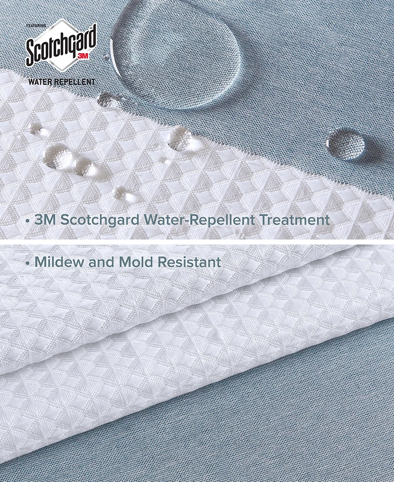 Madison Park Spa Waffle 3M-Scotchgard Shower Curtain, 72" x 84"