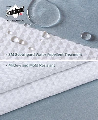 Madison Park Spa Waffle 3M-Scotchgard Shower Curtain, 72" x 84"