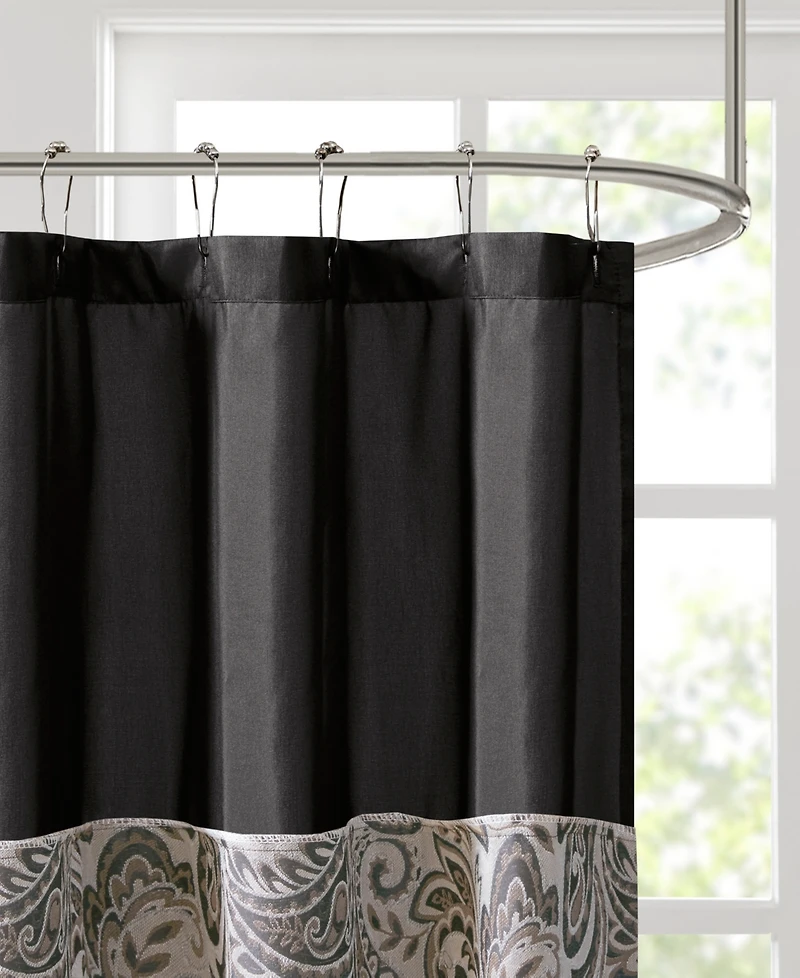 Madison Park Aubrey Jacquard Beaded Shower Curtain, 72" x