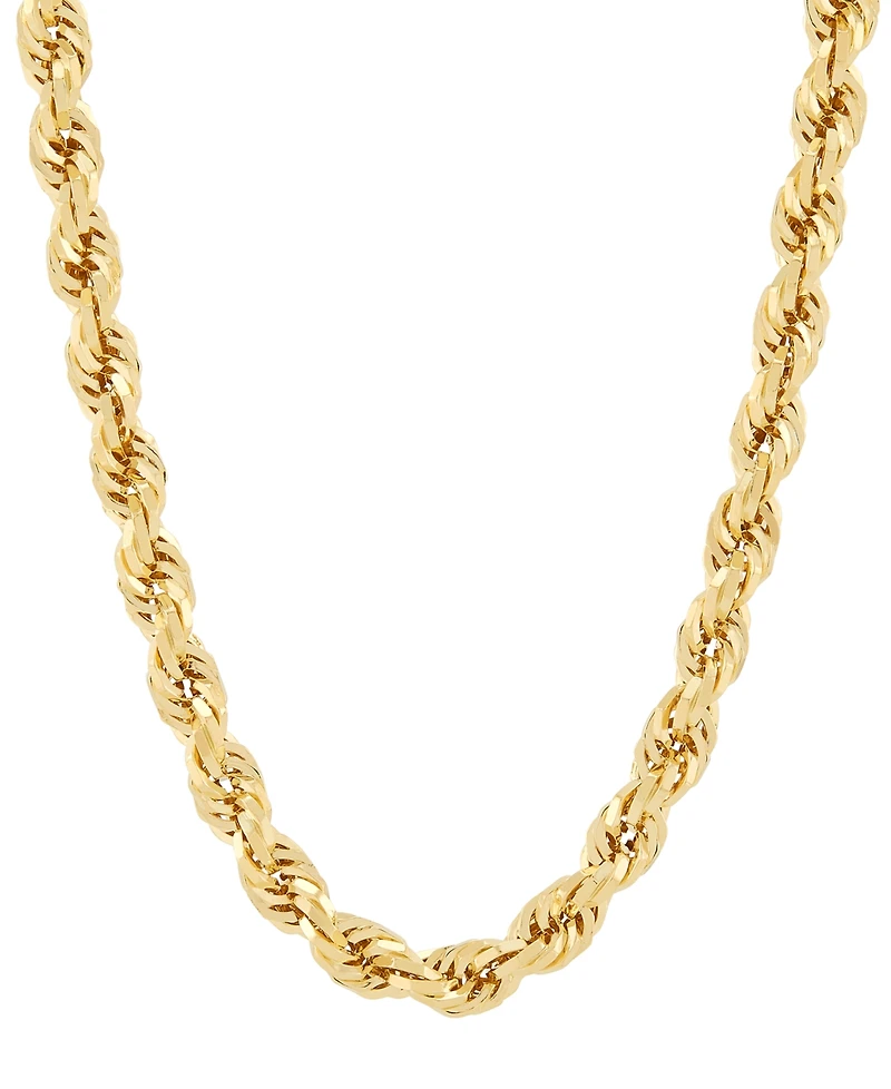 Lightweight Rope Chain Necklace (5.5mm) in 10k Yellow Gold, 22"