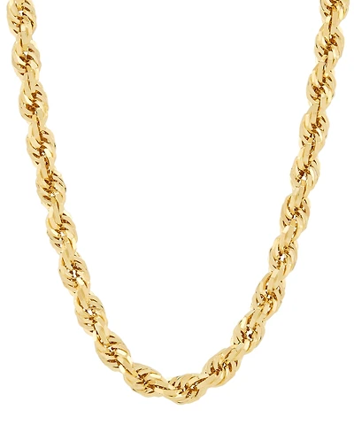 Lightweight Rope Chain Necklace (5.5mm) in 10k Yellow Gold, 22"