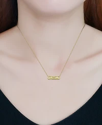 Giani Bernini Mom Heart Pendant Necklace 18k Gold-Plated Sterling Silver (also Silver), 16" + 2" extender, Exclusively at Macy's