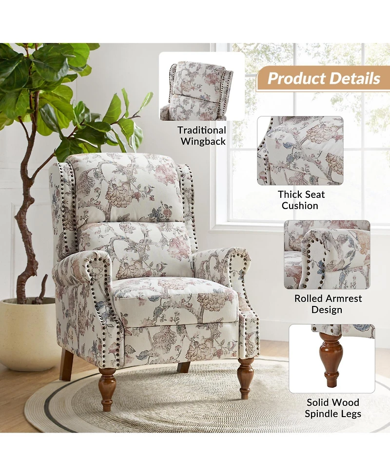 Alexander Traditional Manual Recliner With Variety Fabric
