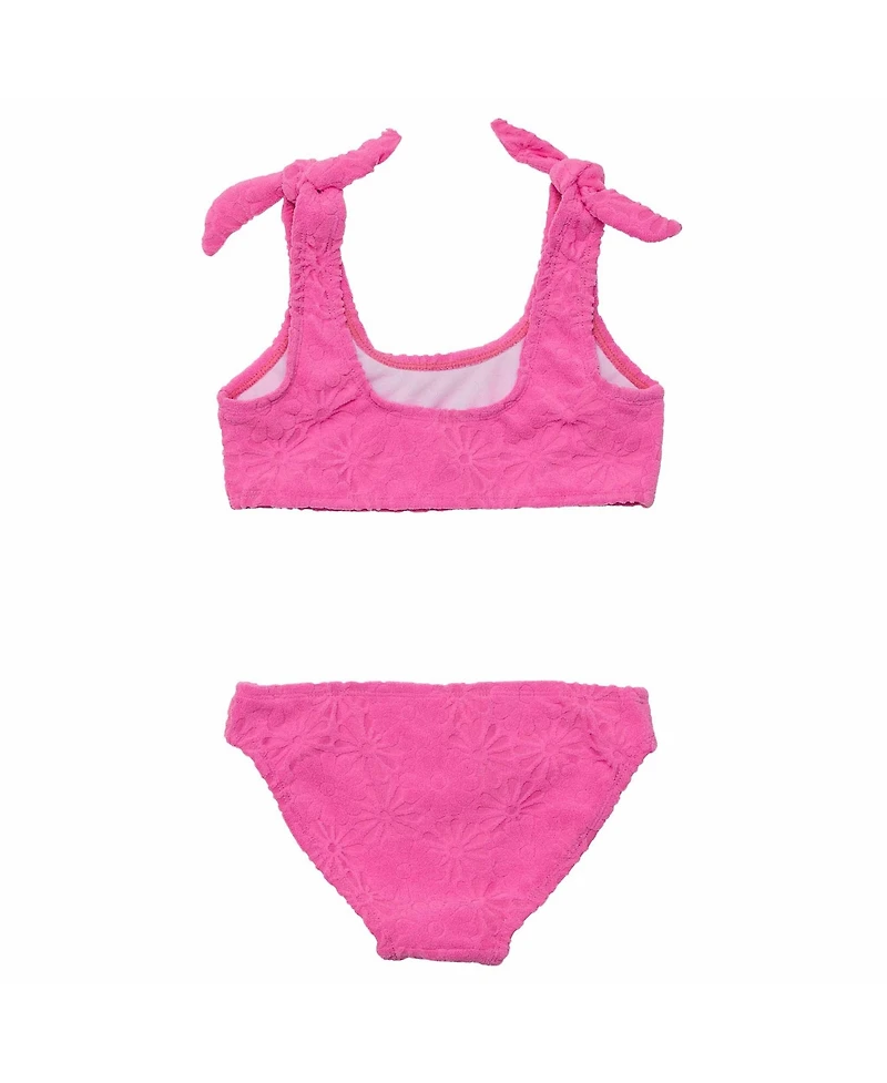 Snapper Rock Little Girls Bubblegum Bloom Crop Bikini