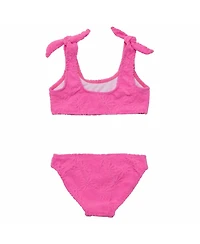 Snapper Rock Little Girls Bubblegum Bloom Crop Bikini
