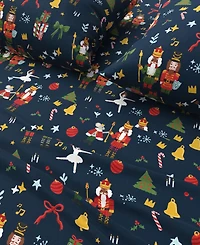Linery & Co. Ultra-Soft Turkish Cotton Flannel Christmas Print Sheet Set
