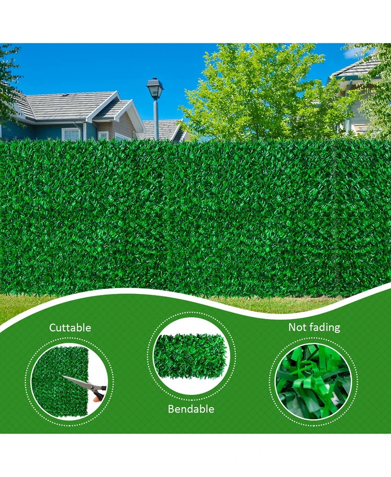 Artificial Green Fence, Strong and Durable Outdoor Fence Waterproof for Outdoor Gardens, Courtyards