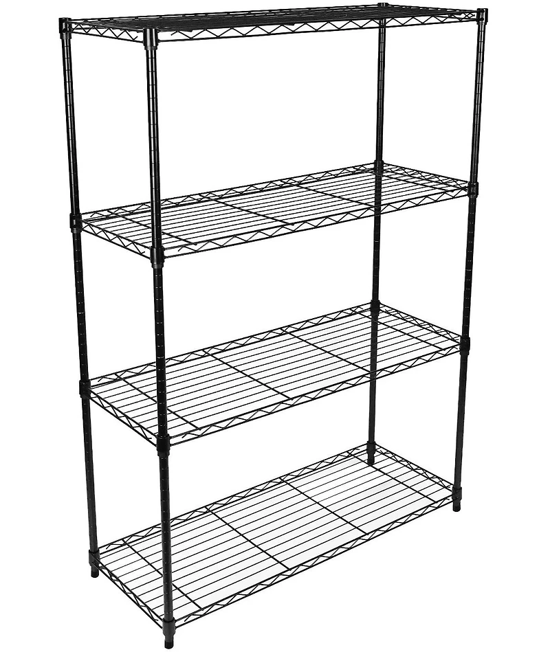 Simple Deluxe 4-Tier Heavy Duty Storage Shelving Unit ,Black,36Lx14Wx54H inch, 1 Pack