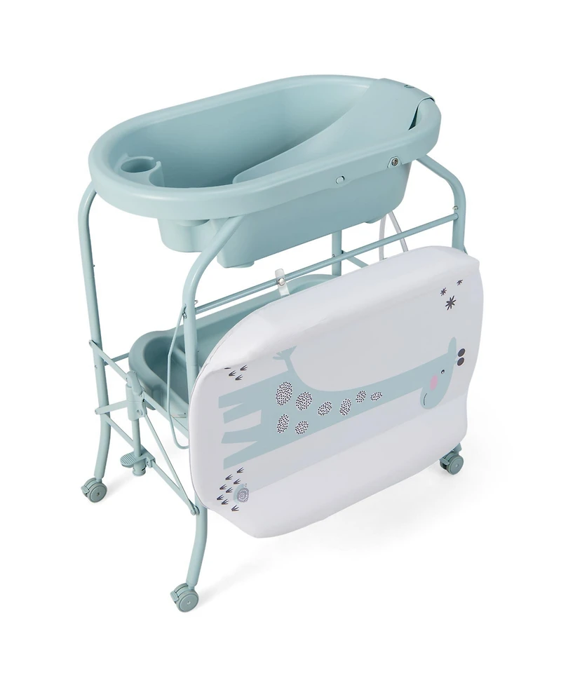 Gouun Portable Baby Changing Table with Storage Basket and Shelves