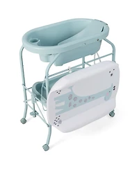 Gouun Portable Baby Changing Table with Storage Basket and Shelves