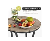 Piece Aluminum Outdoor Patio Dining Set with Rectangle Table
