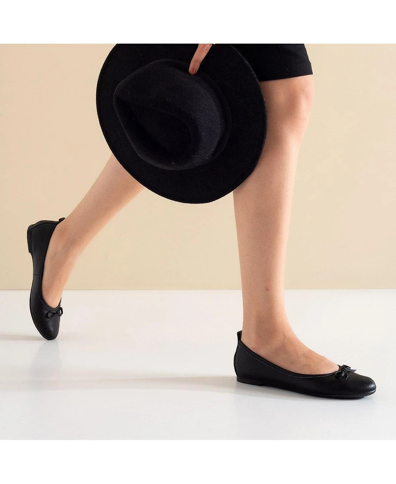 Florence Leather Ballerina Flats