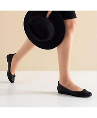 Florence Leather Ballerina Flats