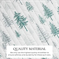 Rustic Woodland Reversible Microfiber Quilt Set with Shams