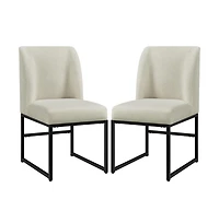 Yaheetech Upholstered Fabric Dining Room Chairs