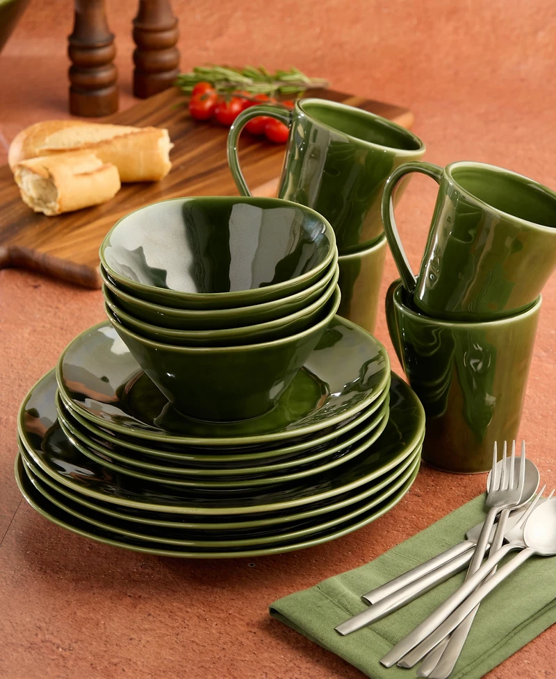 Certified International Verde Dinner Plates, Set of 4, Service for 4