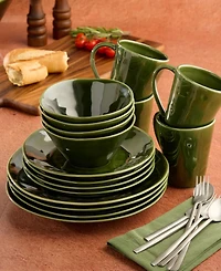 Certified International Verde Dinner Plates, Set of 4, Service for 4