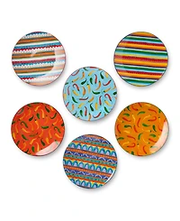 Certified International Caliente Salad Plates, Set of 6, Service for 6