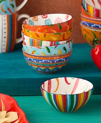 Certified International Caliente All-Purpose Bowls, Set of 6, Service for 6
