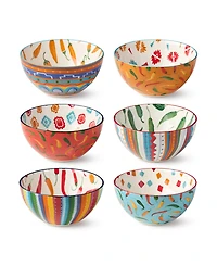 Certified International Caliente All-Purpose Bowls, Set of 6, Service for 6