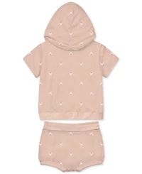 Disney Baby Girls Minnie Mouse Terry Hoodie & Shorts, 2 Piece Set