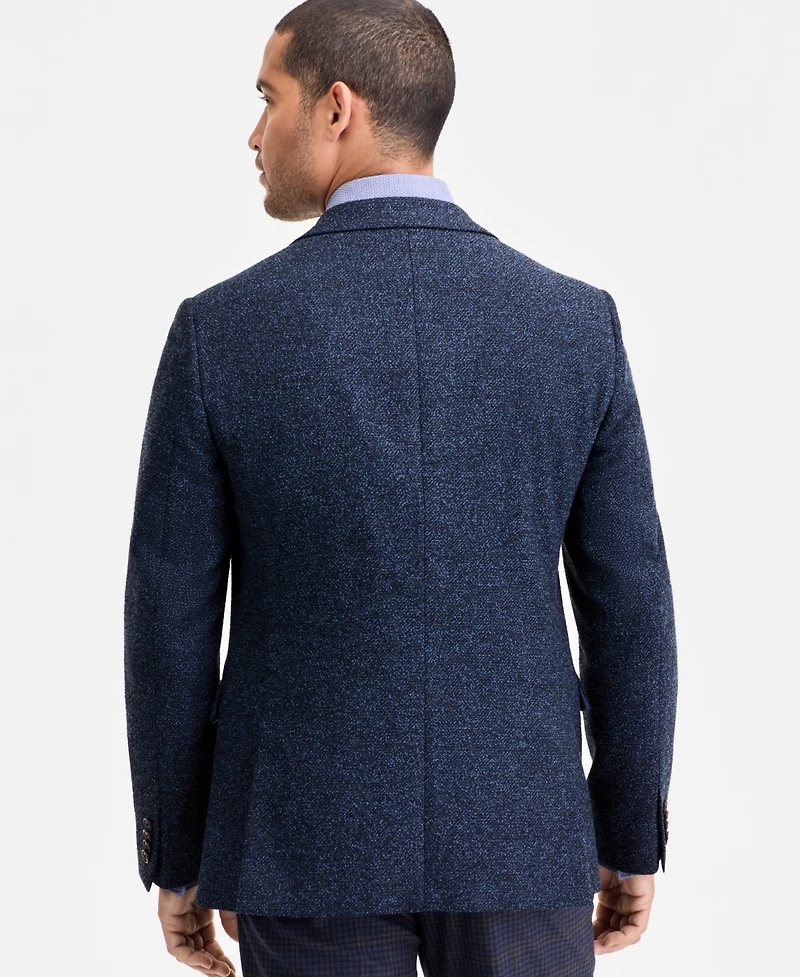 Ted by Baker Men's Modern-Fit Blue Boucle Sport Coat