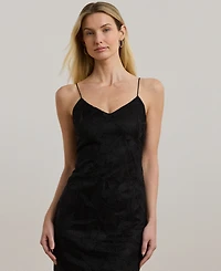 Lauren Ralph Women's Embroidered Sleeveless Cocktail Dress