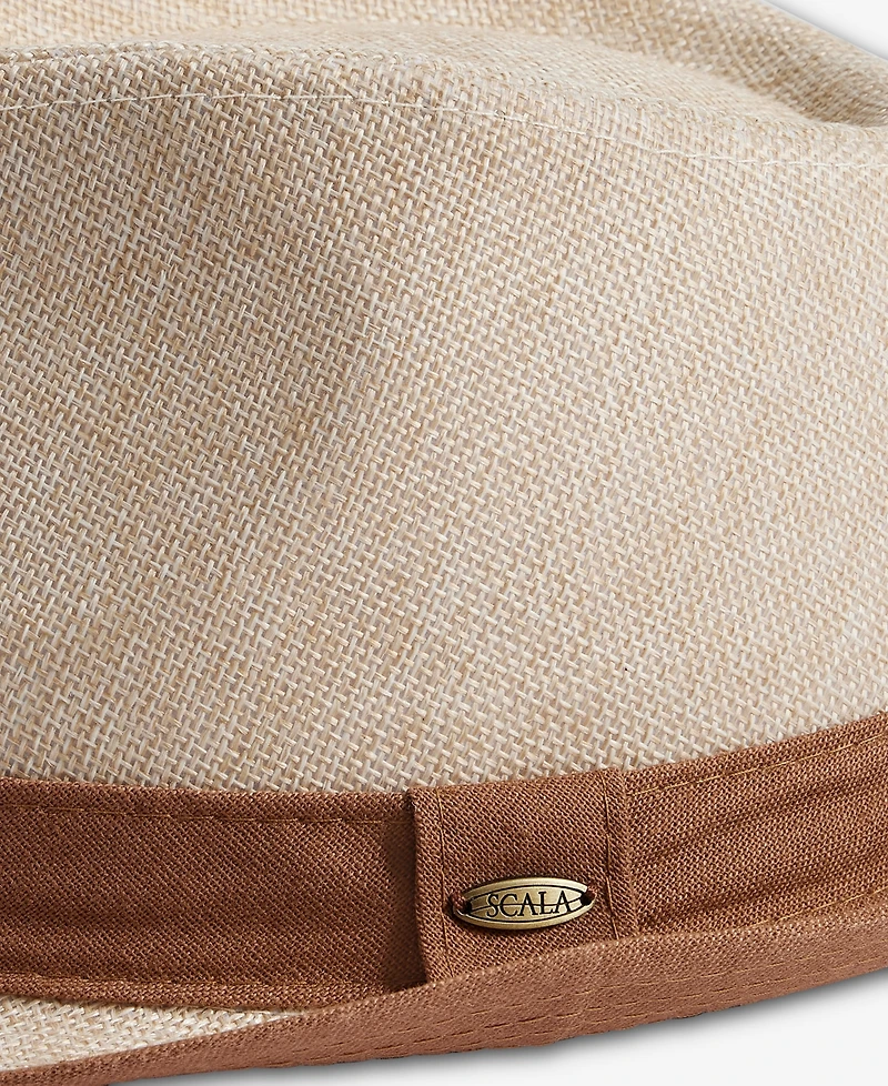 Dorfman Pacific Men's Contrast Trim Fedora Hat