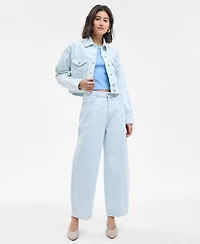 Hugo Women's Floral High-Rise Tapered Ankle Jeans