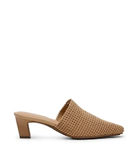 Anne Klein Women's Sianna Knit Block Heel Mules