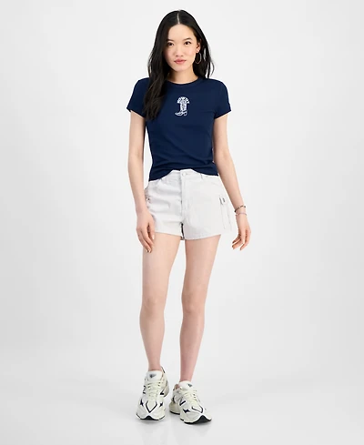 Madden Girl Juniors' High Rise Utility Shorts