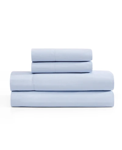 Tommy Hilfiger Solid 200-Thread Count Cotton Percale -Pc. Sheet Set