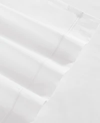 Tommy Hilfiger Solid 200-Thread Count Hem Stripe Cotton Percale -Pc. Sheet Set
