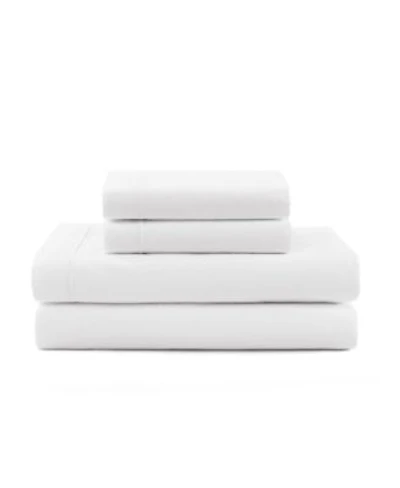 Tommy Hilfiger Solid 200 Thread Count Hem Stripe Cotton Percale Sheet Set