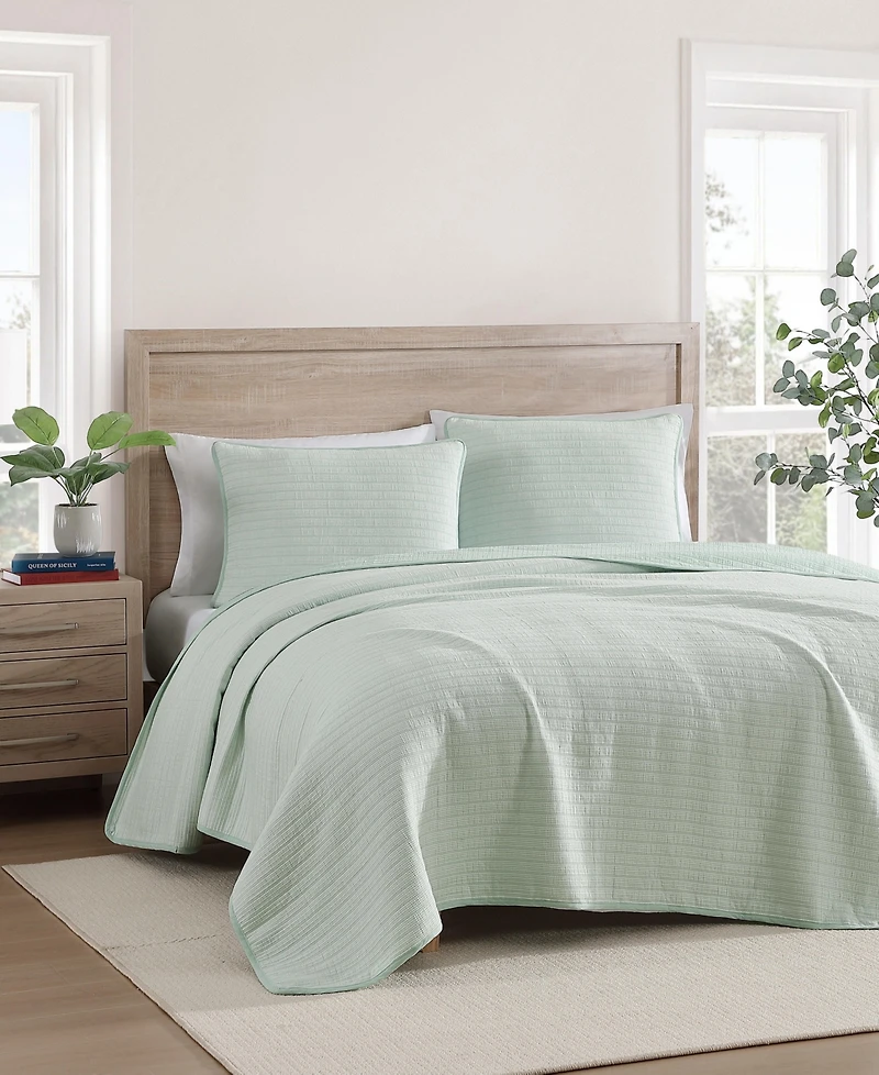 Tommy Hilfiger Ithaca Stripe Cotton Reversible -Pc. Quilt Set