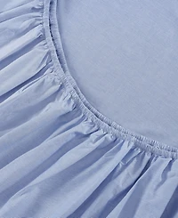 Tommy Hilfiger Solid 144-Thread Count Cotton Chambray Washed -Pc. Sheet Set