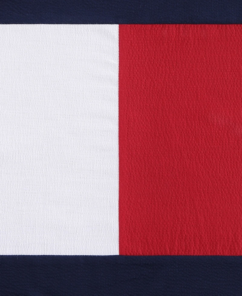 Tommy Hilfiger Flag Seersucker Square Pillow, 20" X 20"