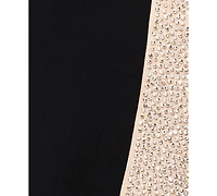 Xscape Women's Beaded Colorblocked Bodycon Dress